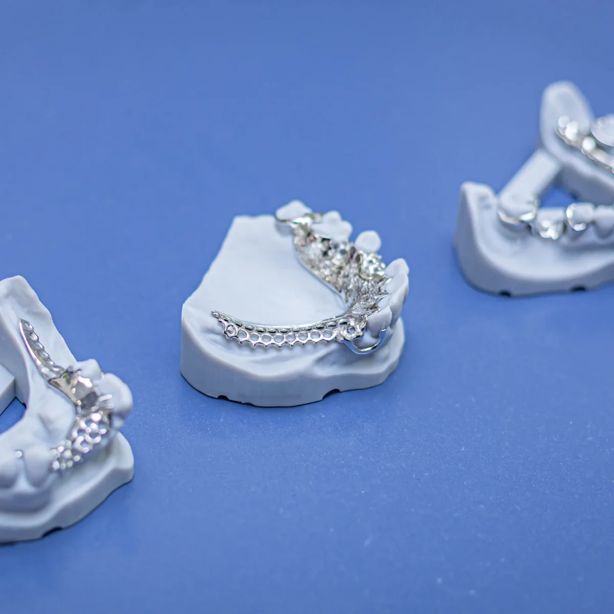 Cast partial metal frameworks on master casts